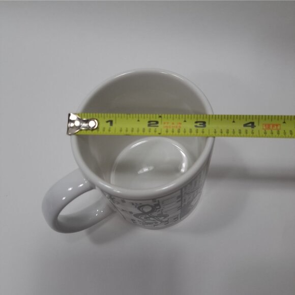 Schubert Design Coffee Mug Classical Music Notes Piano Motif Handle Cup - Picture 3 of 10